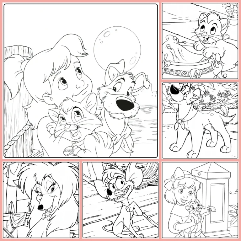 oliver & company coloring page collection cover image