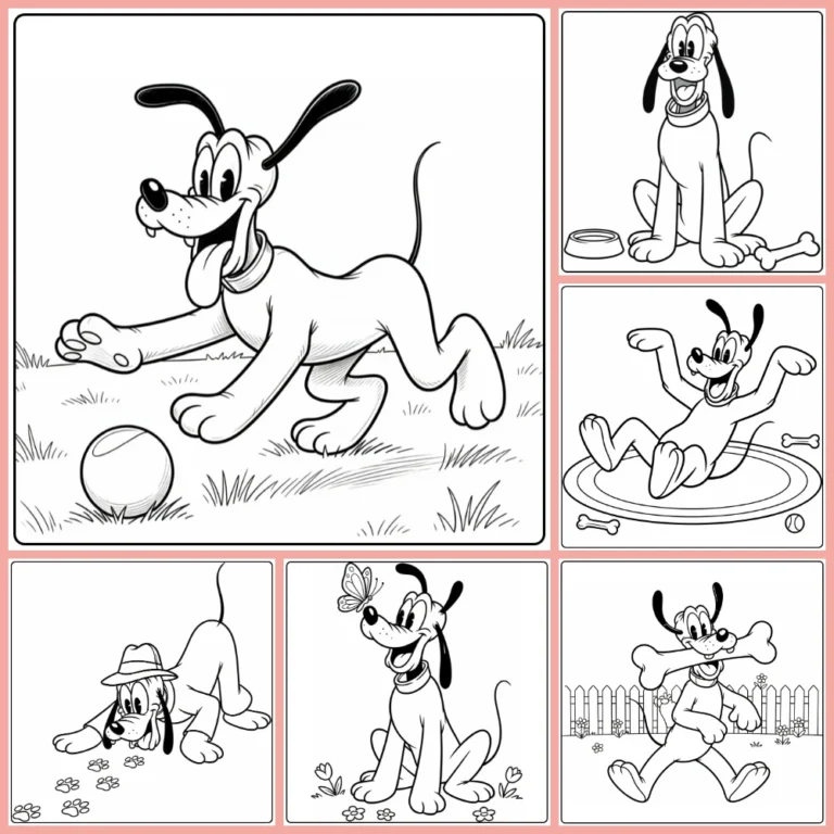 pluto coloring page collection cover image
