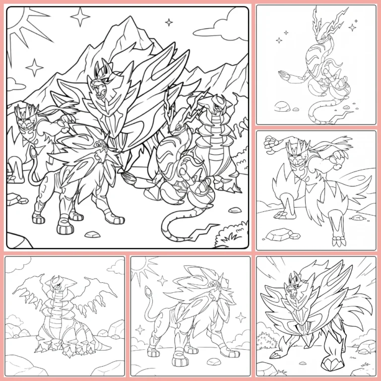 pokemon legendary coloring page collection cover image
