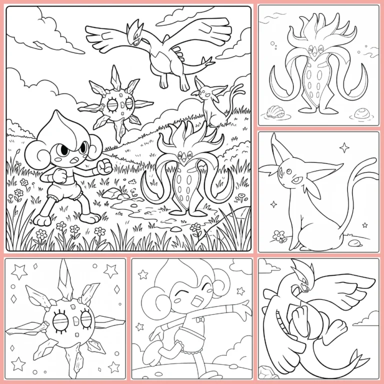psychic pokemon coloring page collection cover image