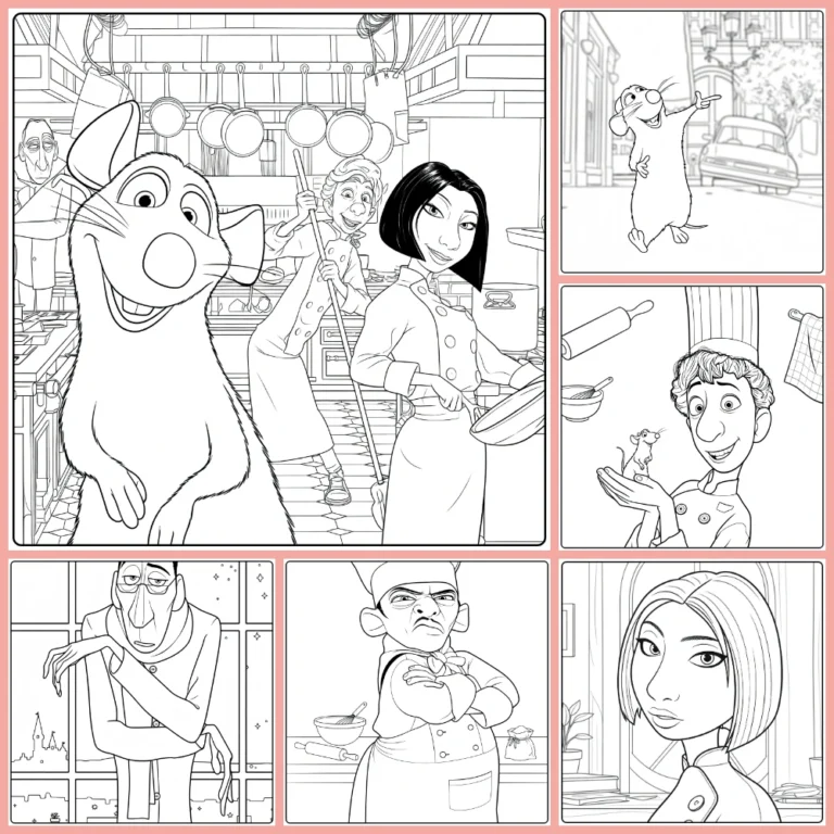 ratatouille coloring page collection cover image