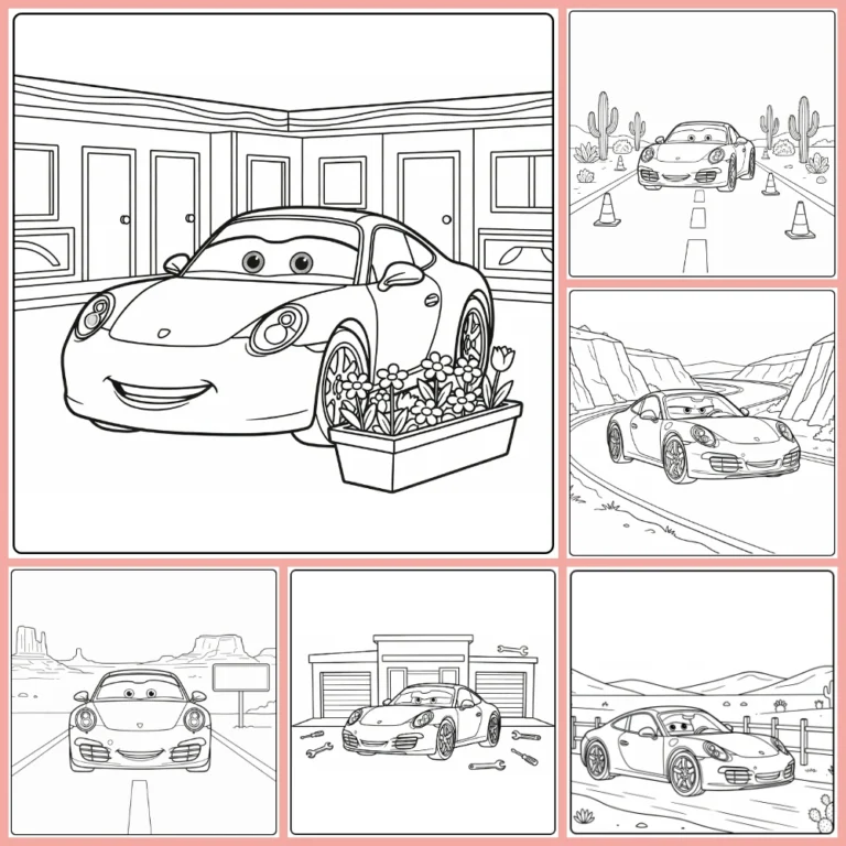 sally carrera coloring page collection cover image