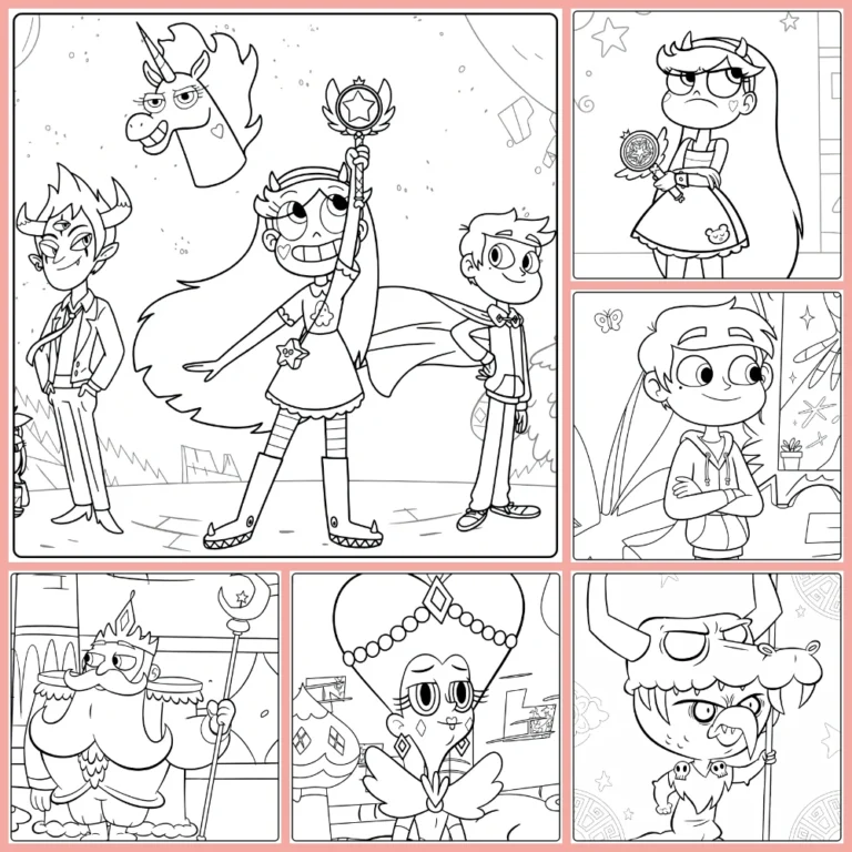 star vs. the forces of evil coloring page collection cover image