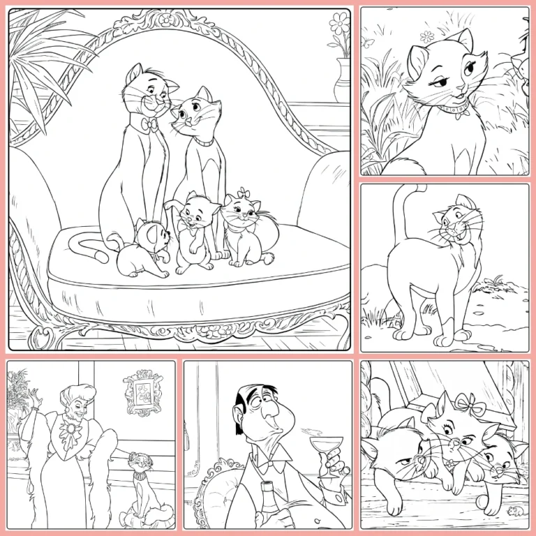 the aristocats coloring page collection cover image