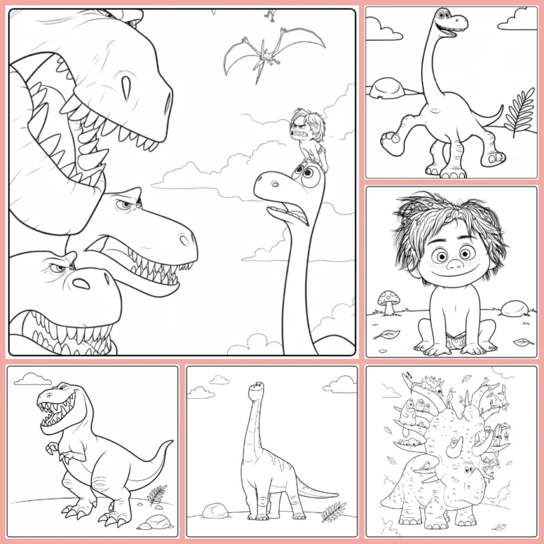 Free The Good Dinosaur Coloring Pages to Print (PDFs) cover image