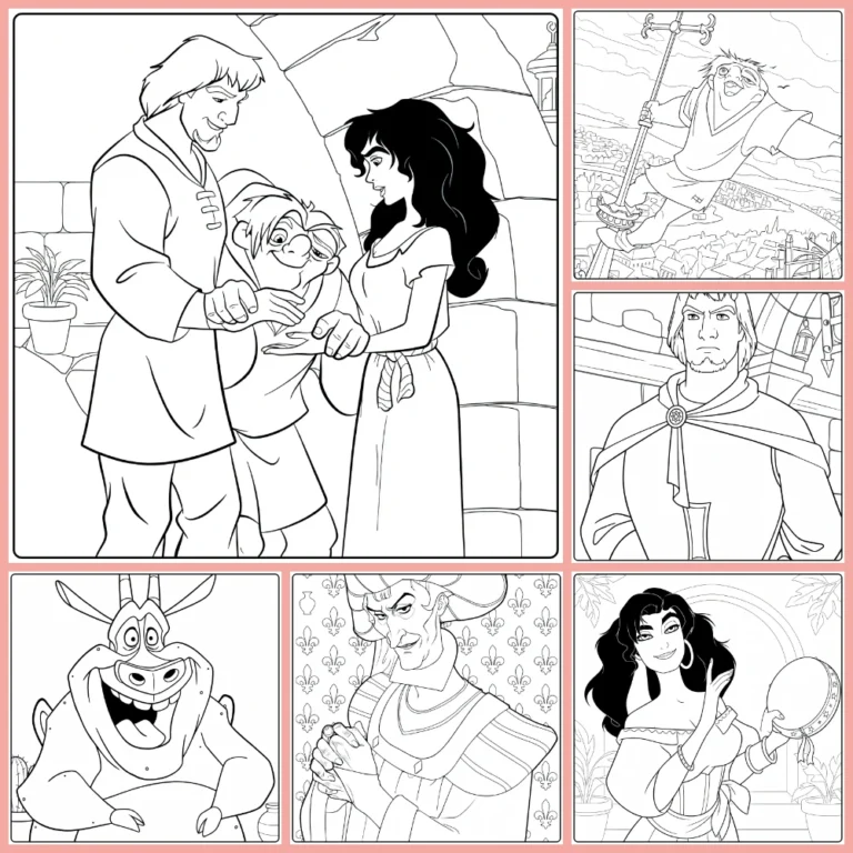 the hunchback of notre dame coloring page collection cover image