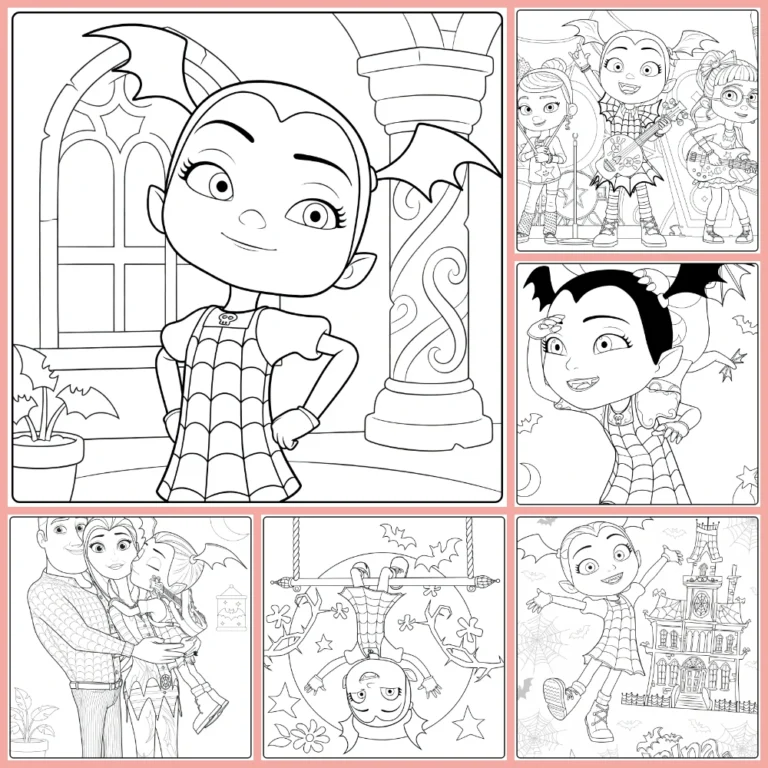 vampirina coloring page collection cover image