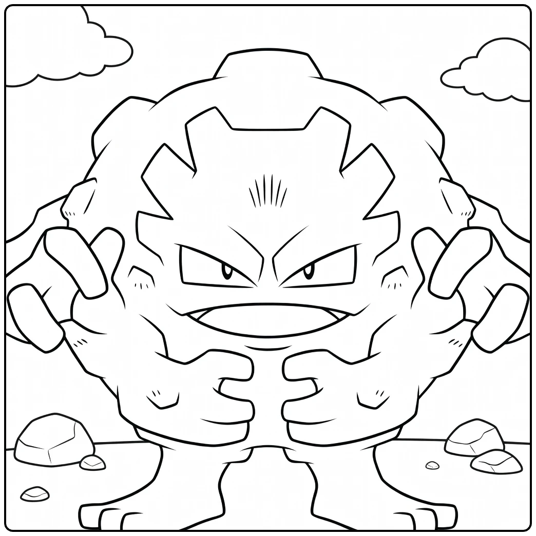 Graveler Tough Rock Pokemon coloring page