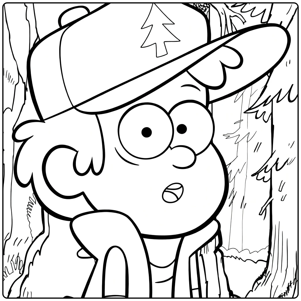 gravity Falls Dipper Pines Adventure coloring page