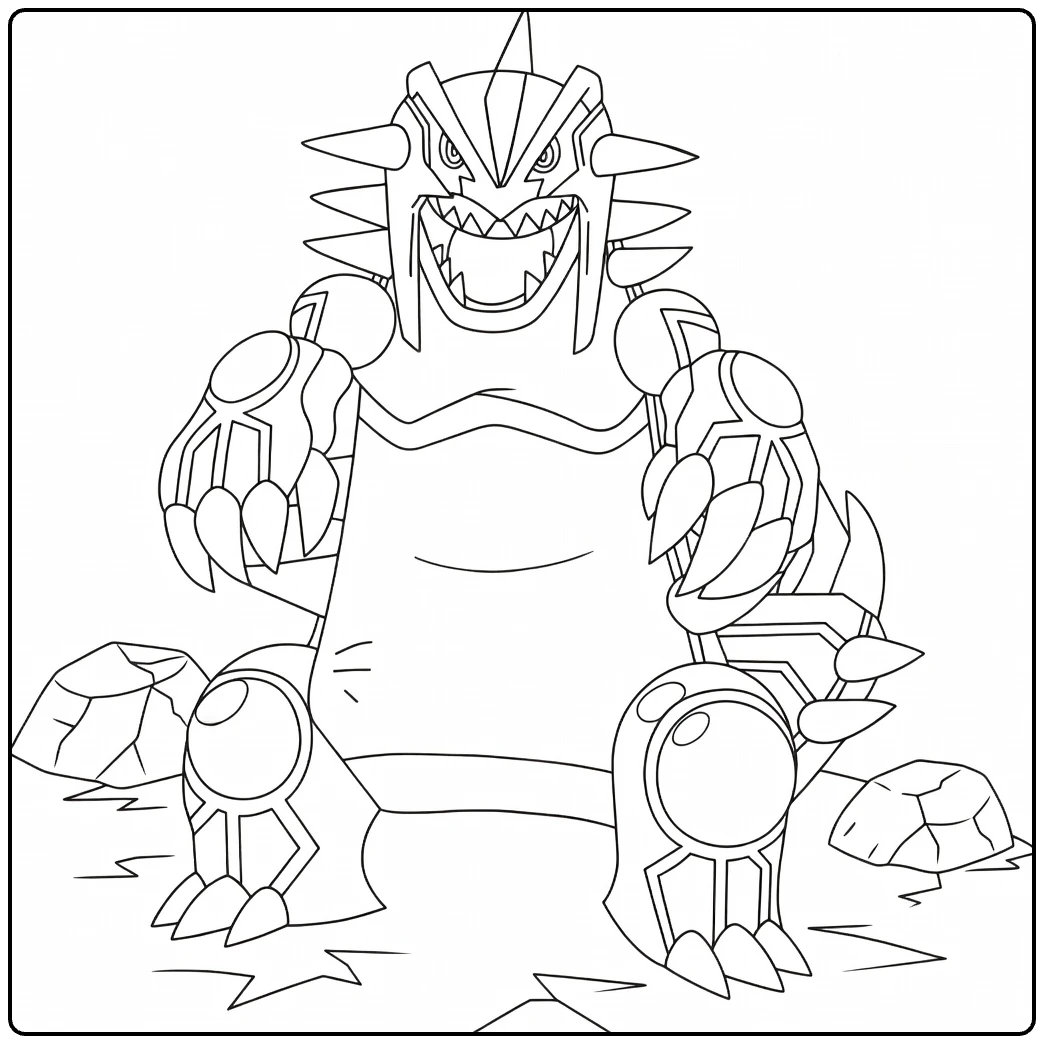 Groudon for Pokemon Fans coloring page
