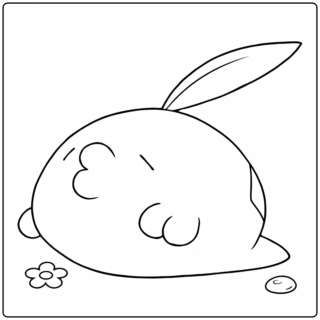 Relaxed Pokemon Gulpin and Bell coloring page