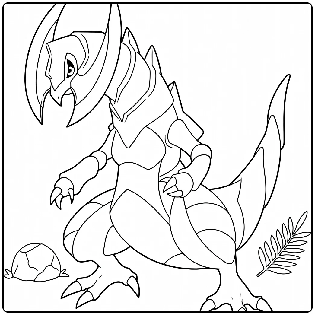 haxorus coloring page for kids om in