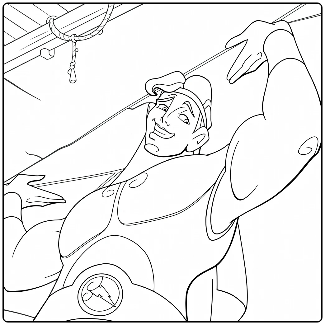 hercules Hercules Adventure on Schip coloring page