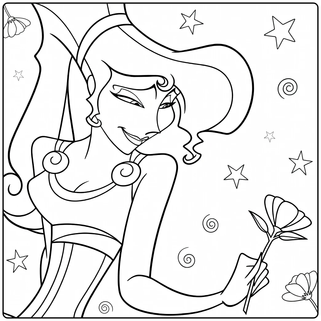 hercules a Smiling Elf coloring page