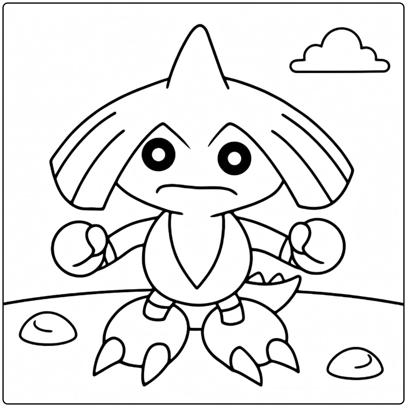Hitmontop in Fighting Stance coloring page