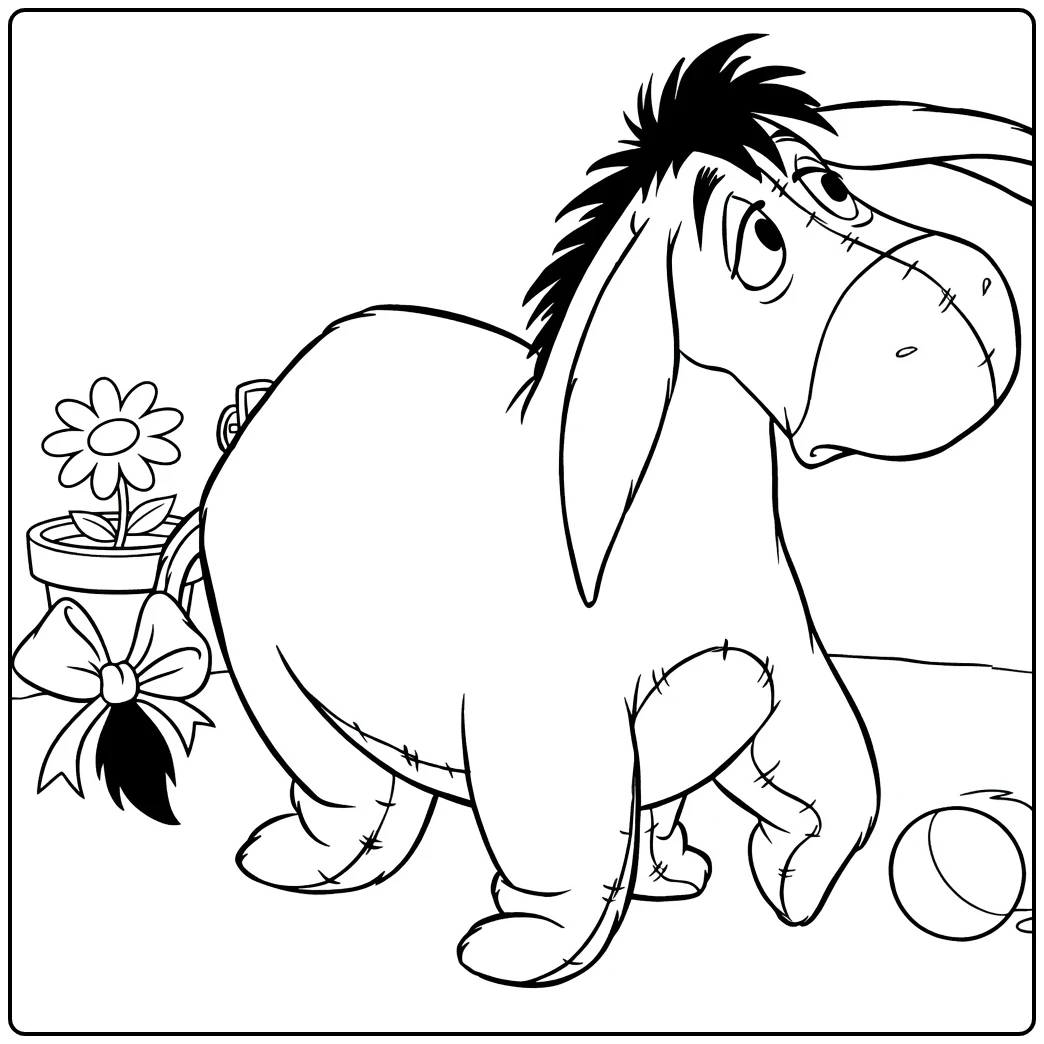 iejoor coloring page with flower strik and speelbal