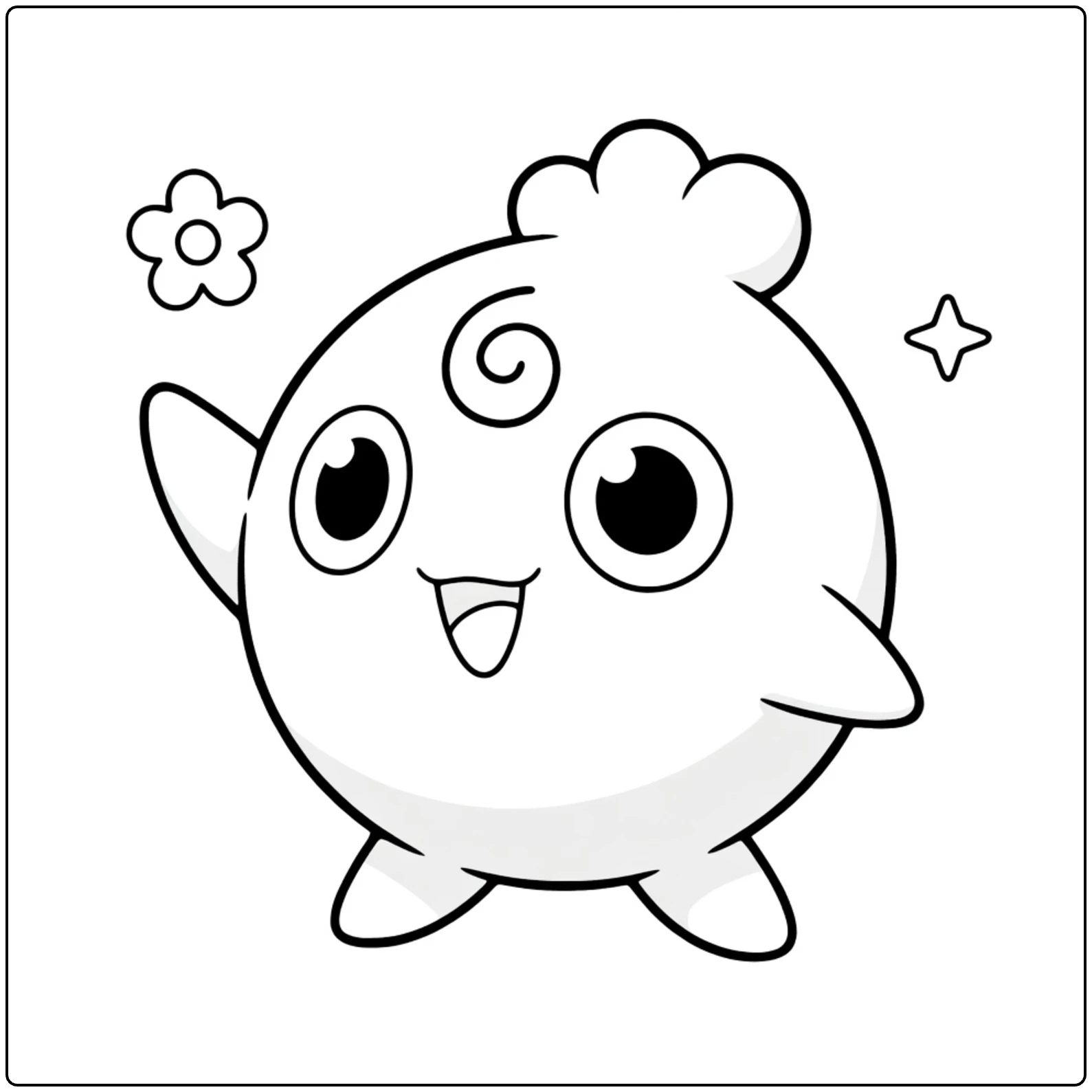 Igglybuff Cheerful Pokemon with Big Eyes coloring page