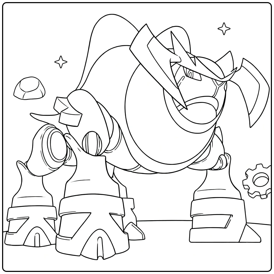 iron boulder coloring page for kids print and kleur