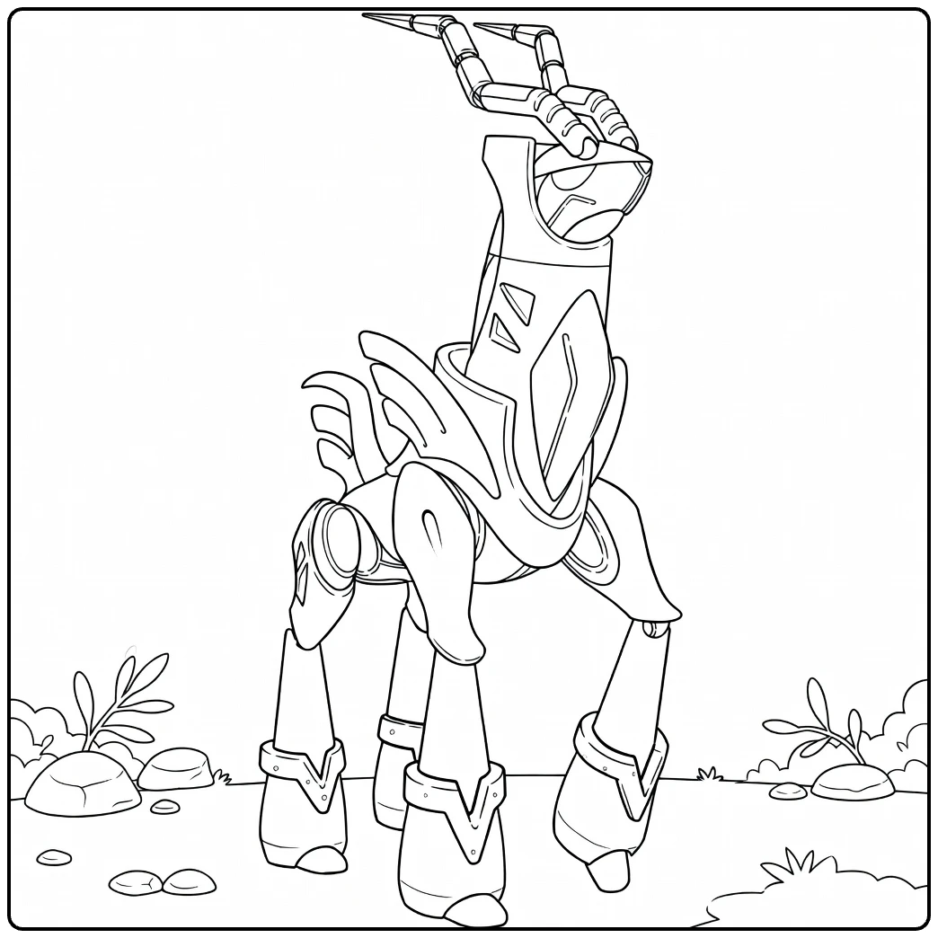 iron crown coloring page tough robotgiraffe