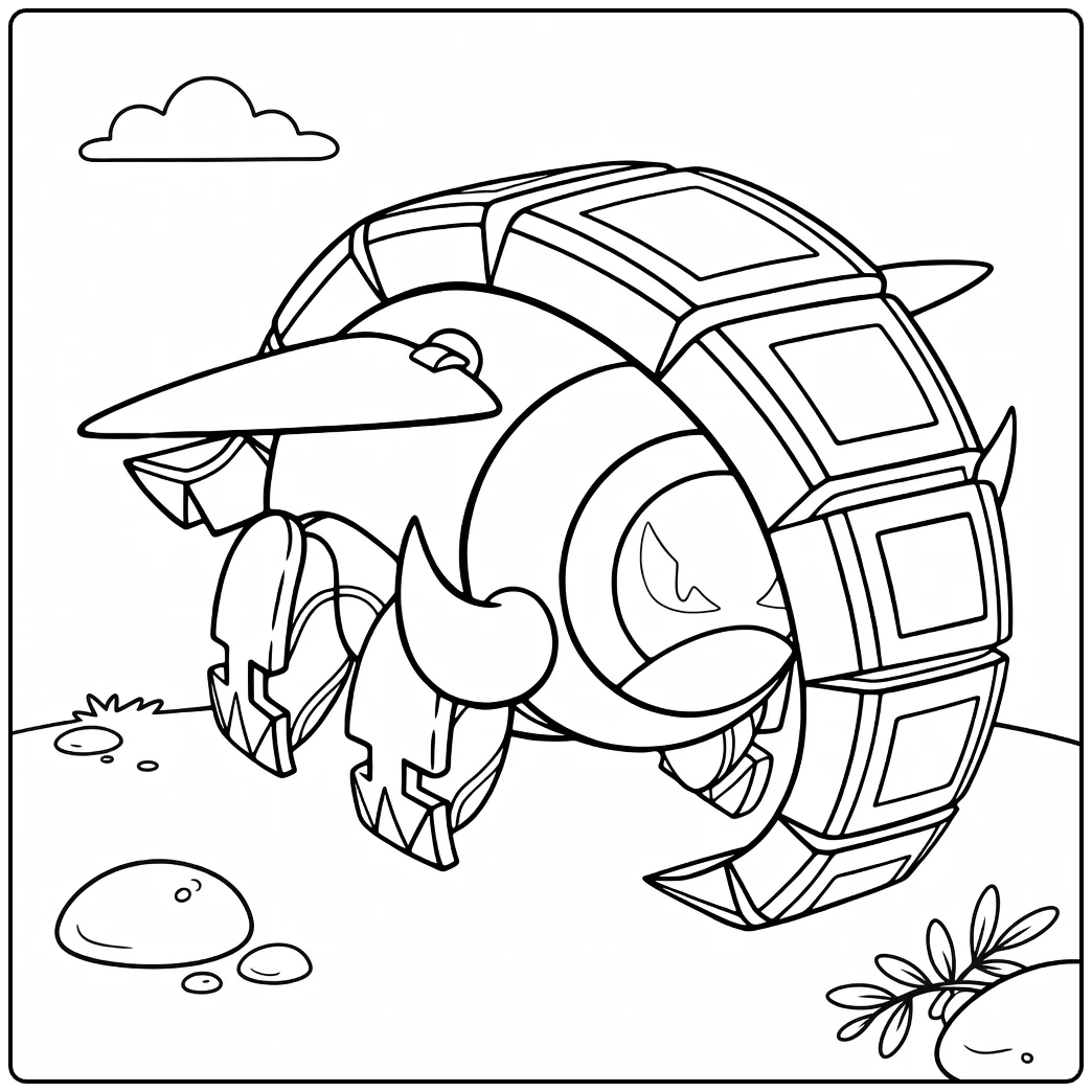 Iron Treads for Tough Pokemon Fans coloring page