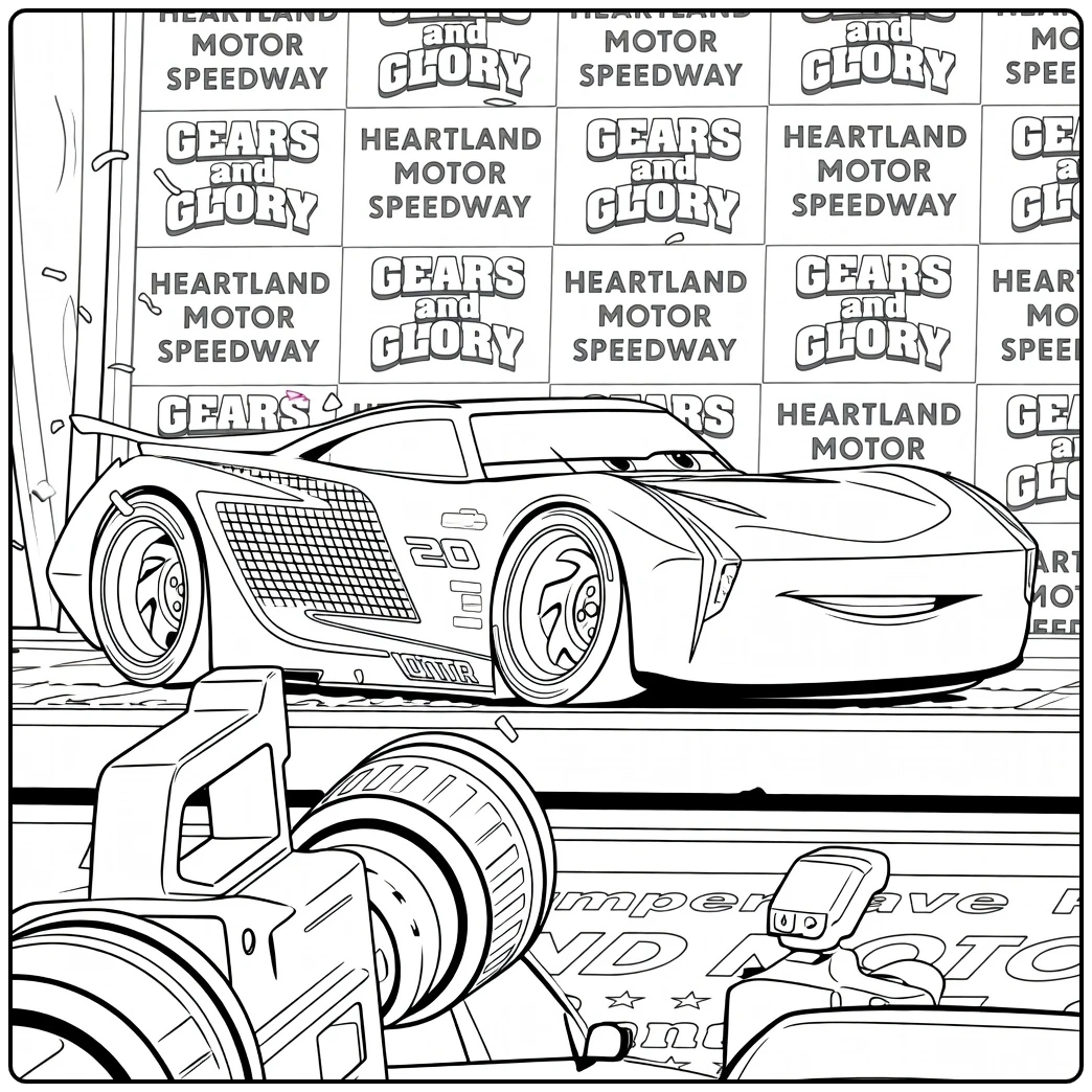 jackson Storm Heartland Speedway coloring page