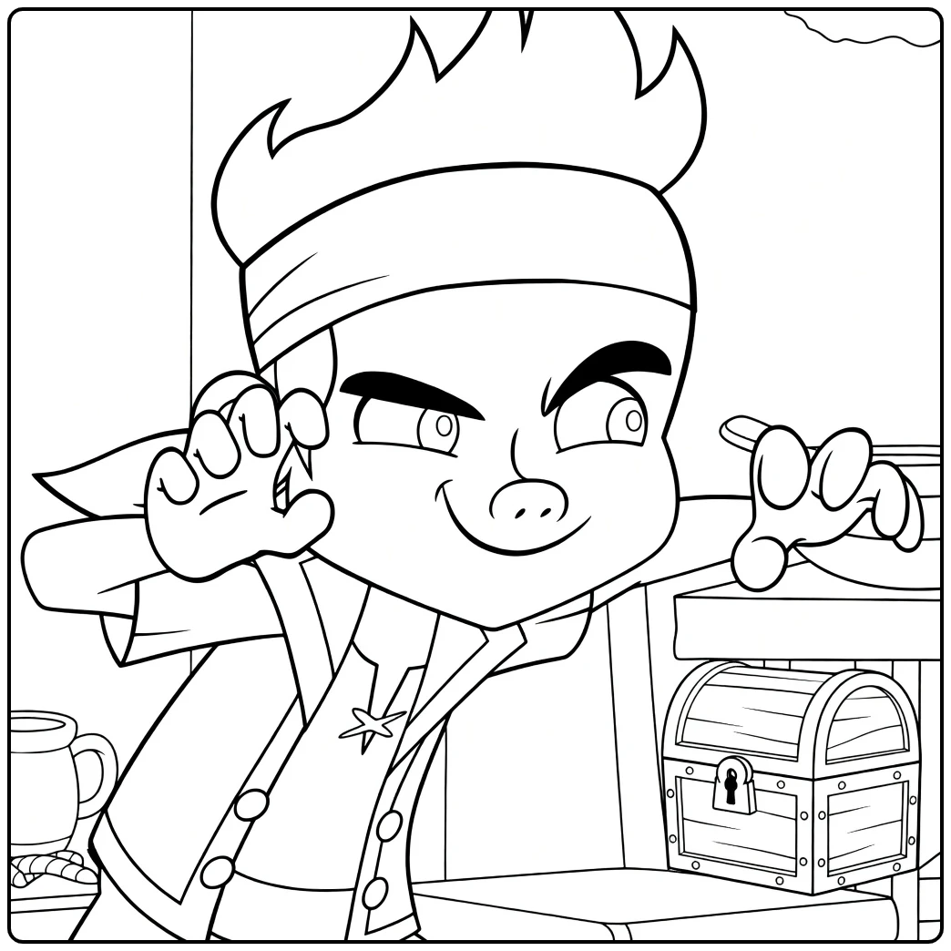 jake and the Never Land Pirates for Jonge Avonturiers coloring page