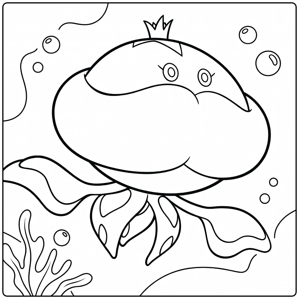 Jellicent for Kids Underwater Jellyfish coloring page