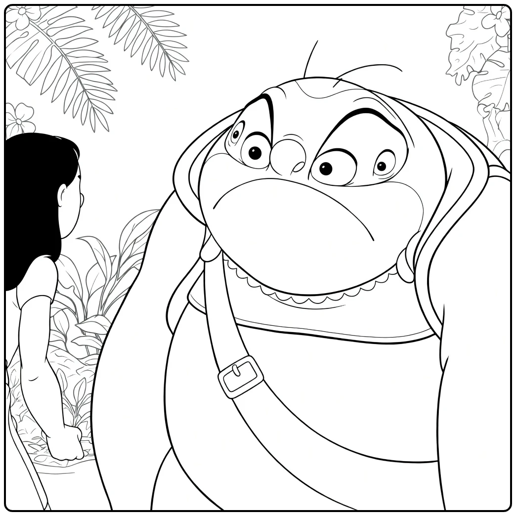 jumba Funny Stitch and Lilo coloring page