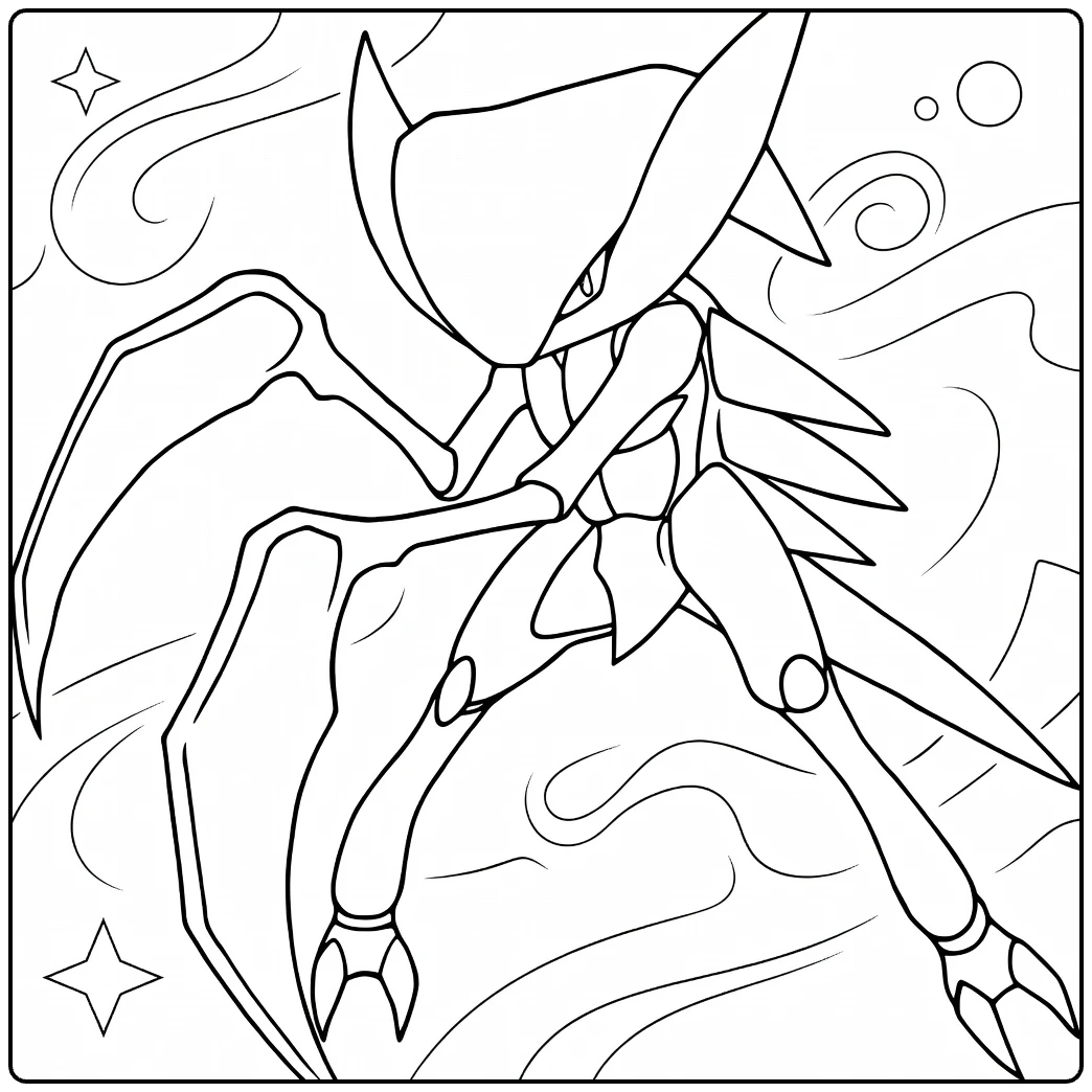 Kabutops Pokemon with Sickles coloring page