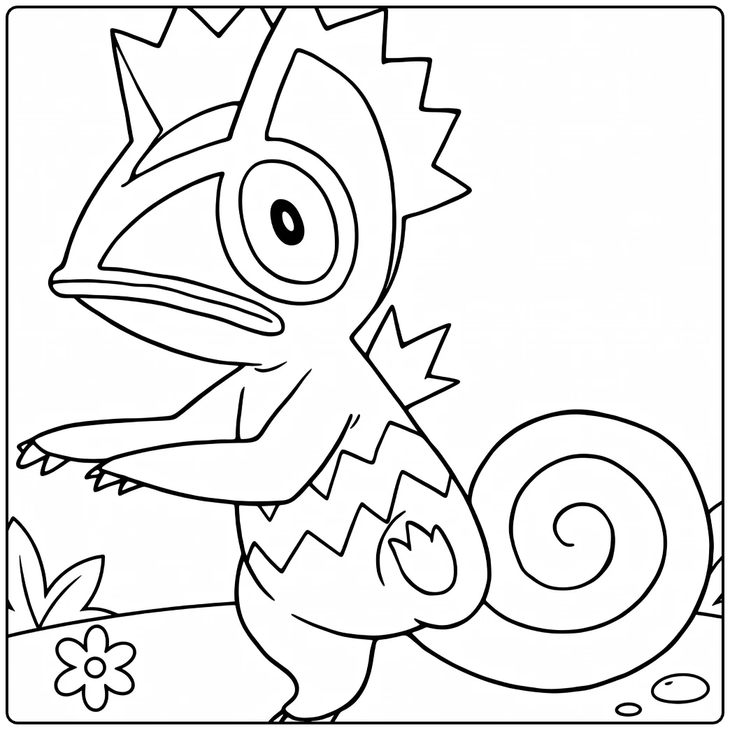 kecleon coloring page of kleurveranderende chameleon