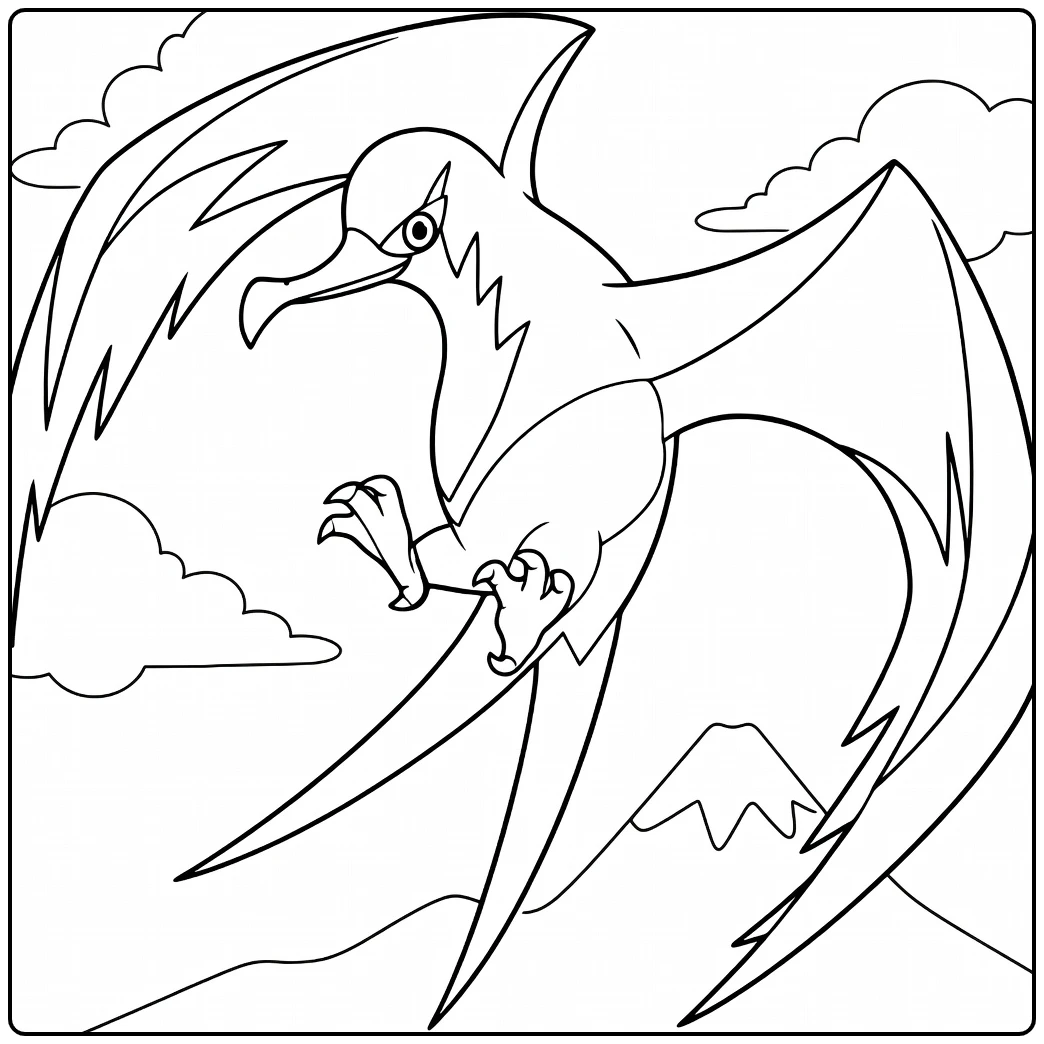 Kilowattrel Tough Pokemon in Flight coloring page