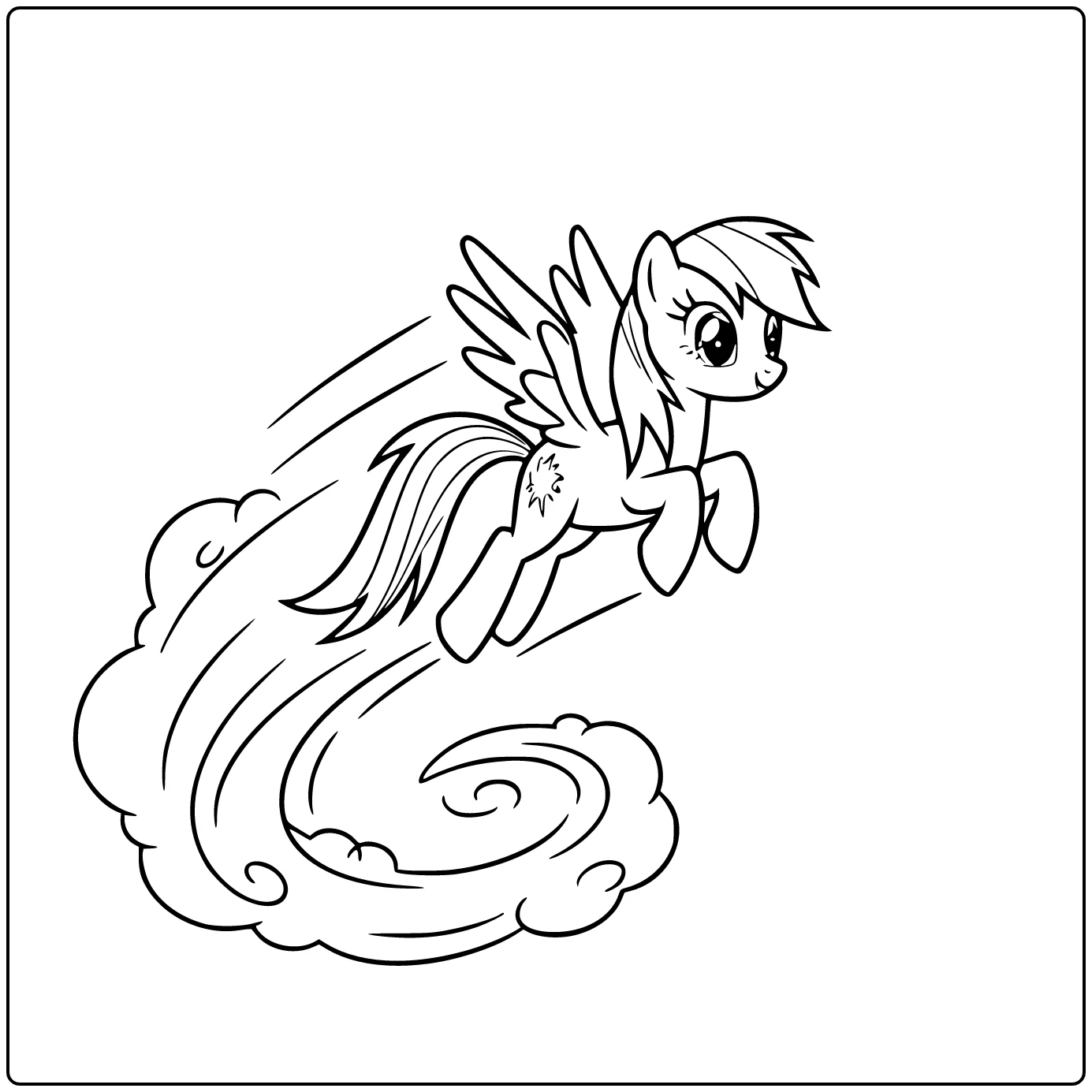 My Little Pony Rainbow Dash Powerful Sonic Flight coloring page