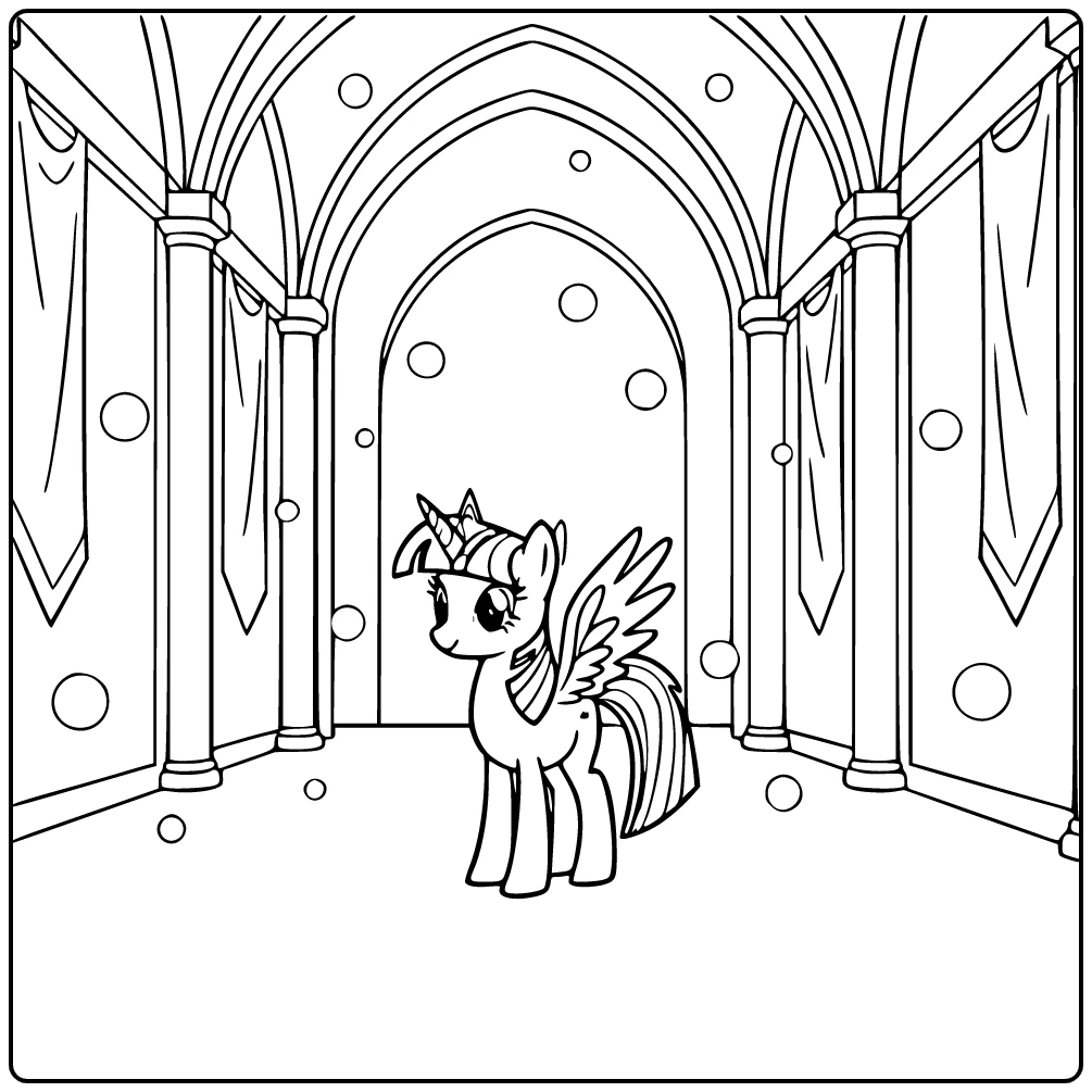 My Little Pony Twilight Sparkle in Royal Ceremony coloring page