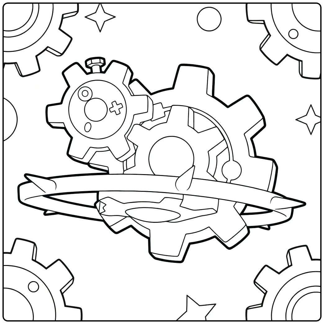 Klinklang Mechanical Vis Van Gears coloring page