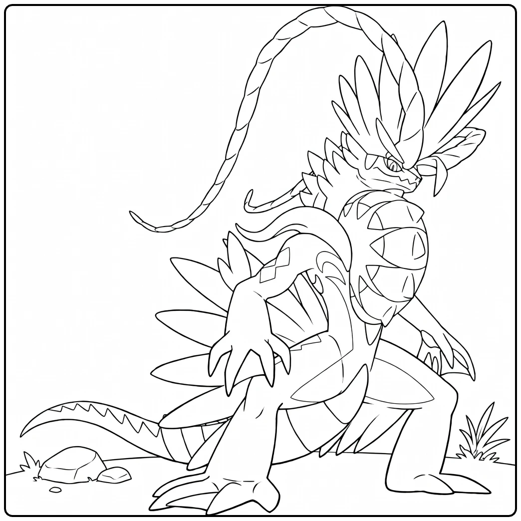Koraidon coloring page