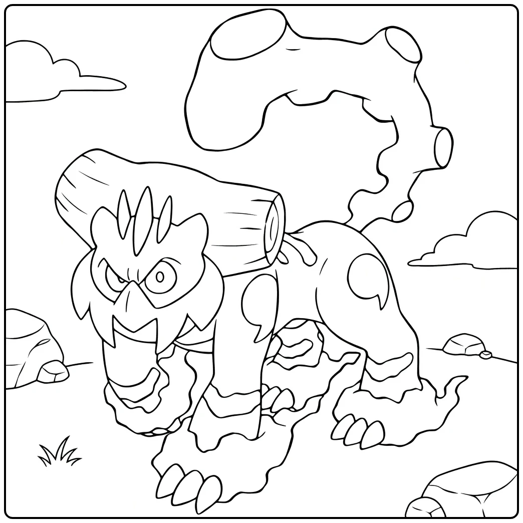 Landorus Forme Tough Pokemon Therian coloring page