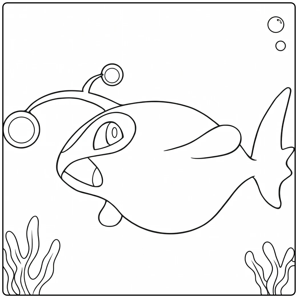 Lanturn Fun Underwater Pokemon coloring page