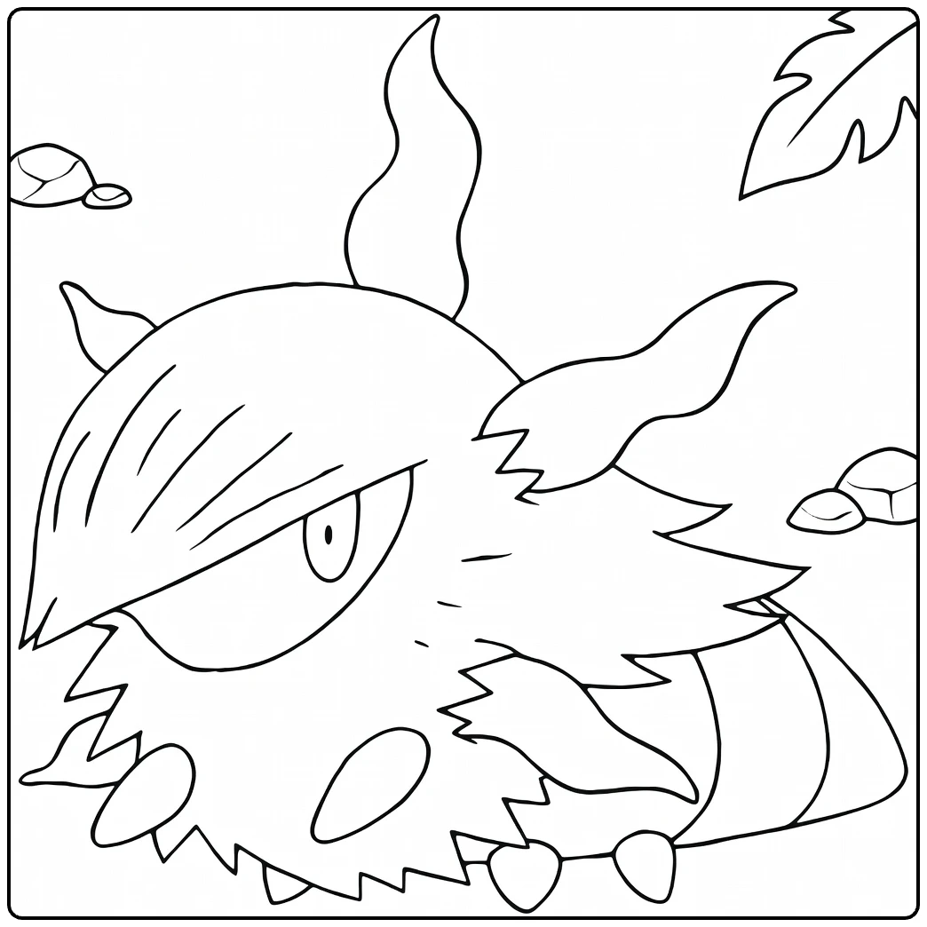 Larvesta coloring page