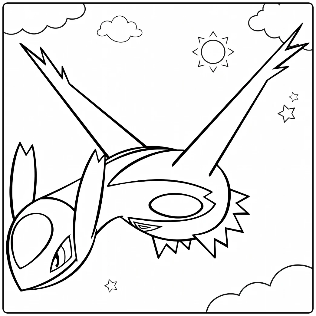 Latias coloring page