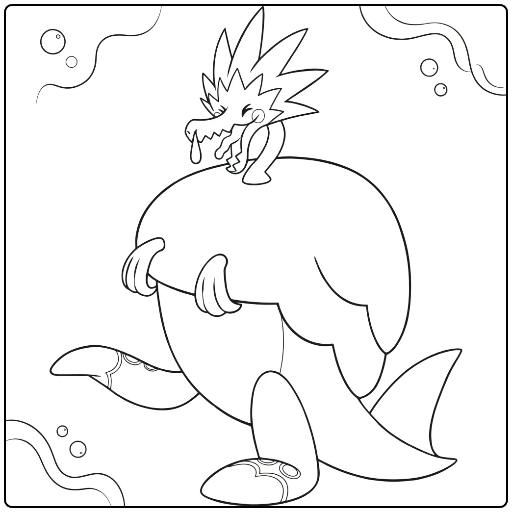 Fun Arctozolt Bubbles and Spikes coloring page