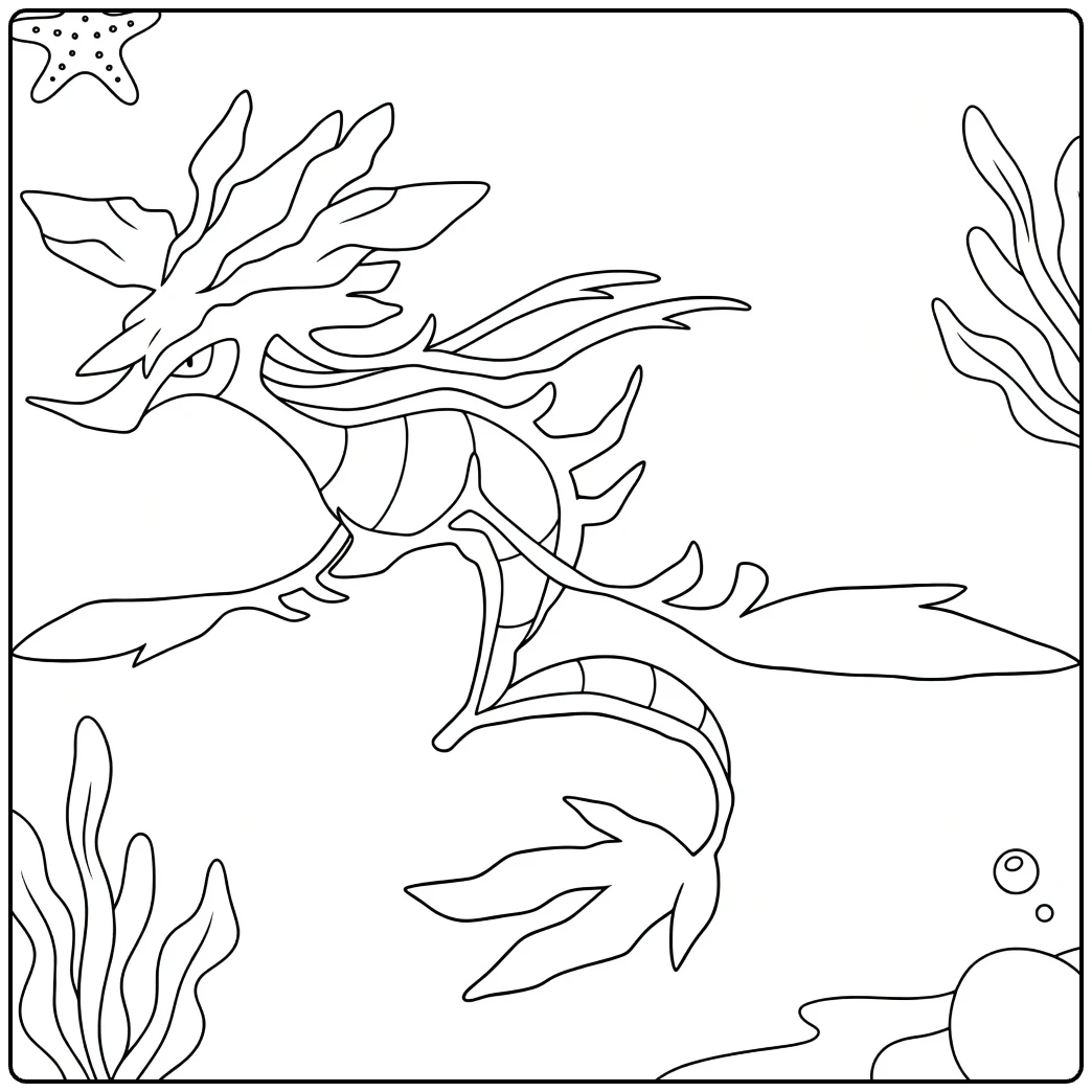 fun dragalge coloring page Pokemon sea