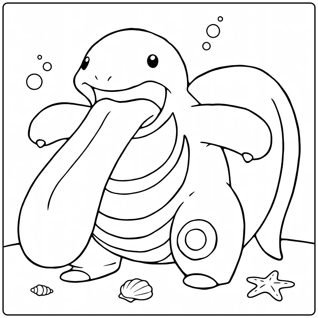 fun Lickitung Pokmon with Uitgestoken Tong coloring page