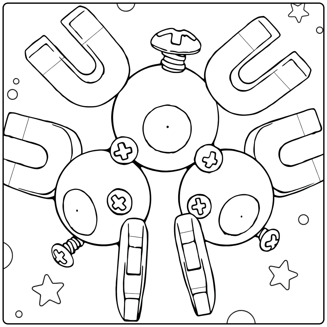 Fun Magneton for Kids coloring page