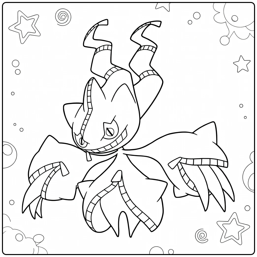 Fun Mega Banette for Pokemon Fans coloring page