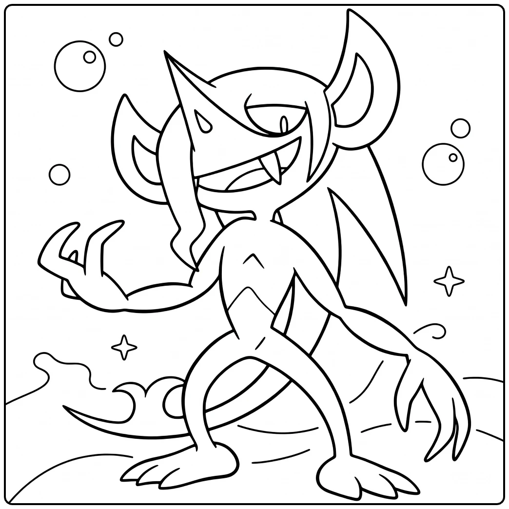 Fun Morgrem Pokemon coloring page