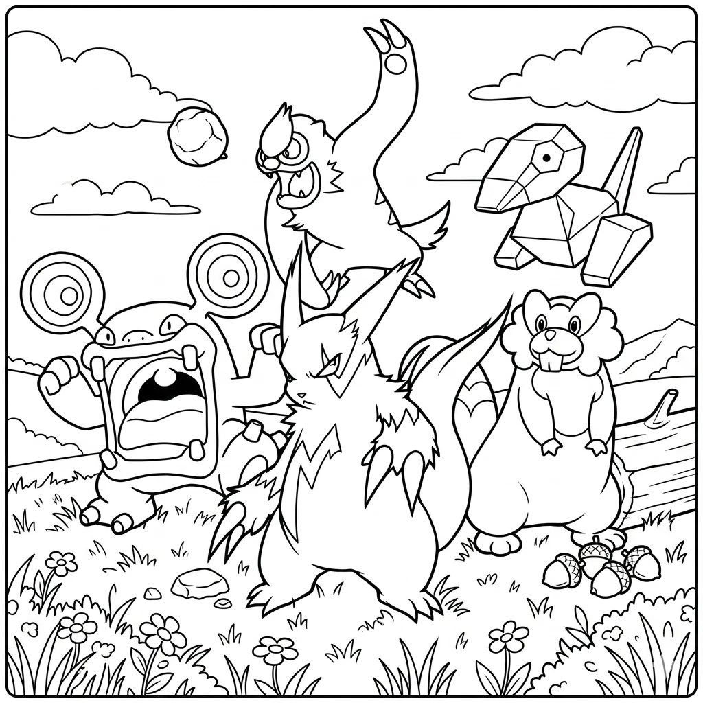 Normal Pokemon coloring page to print and enjoy
