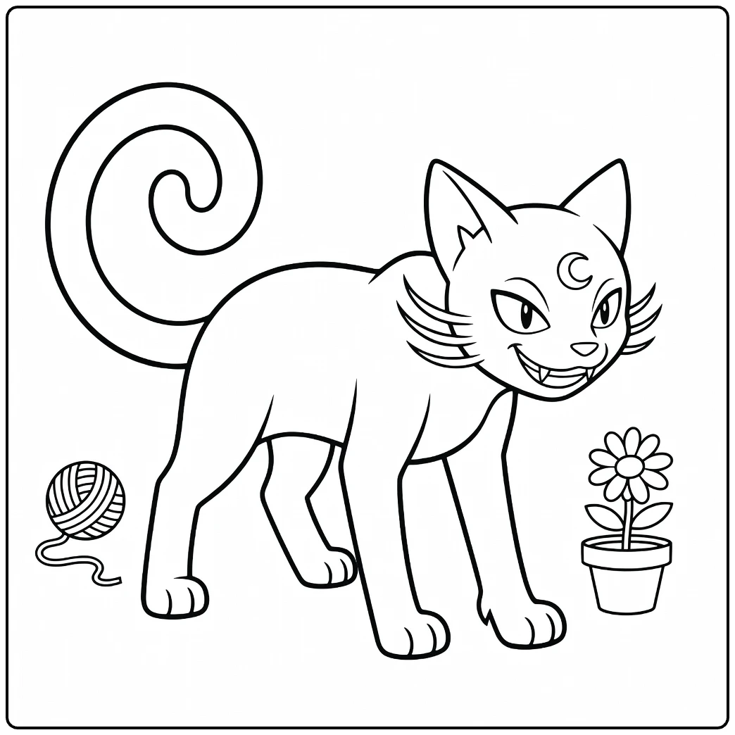 Fun Persian Alolan Form for Kids coloring page