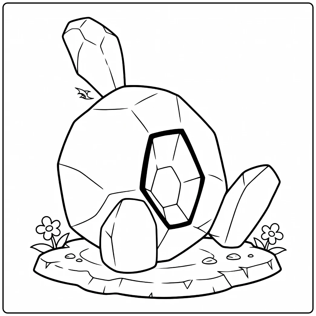 Fun Roggenrola for Children coloring page