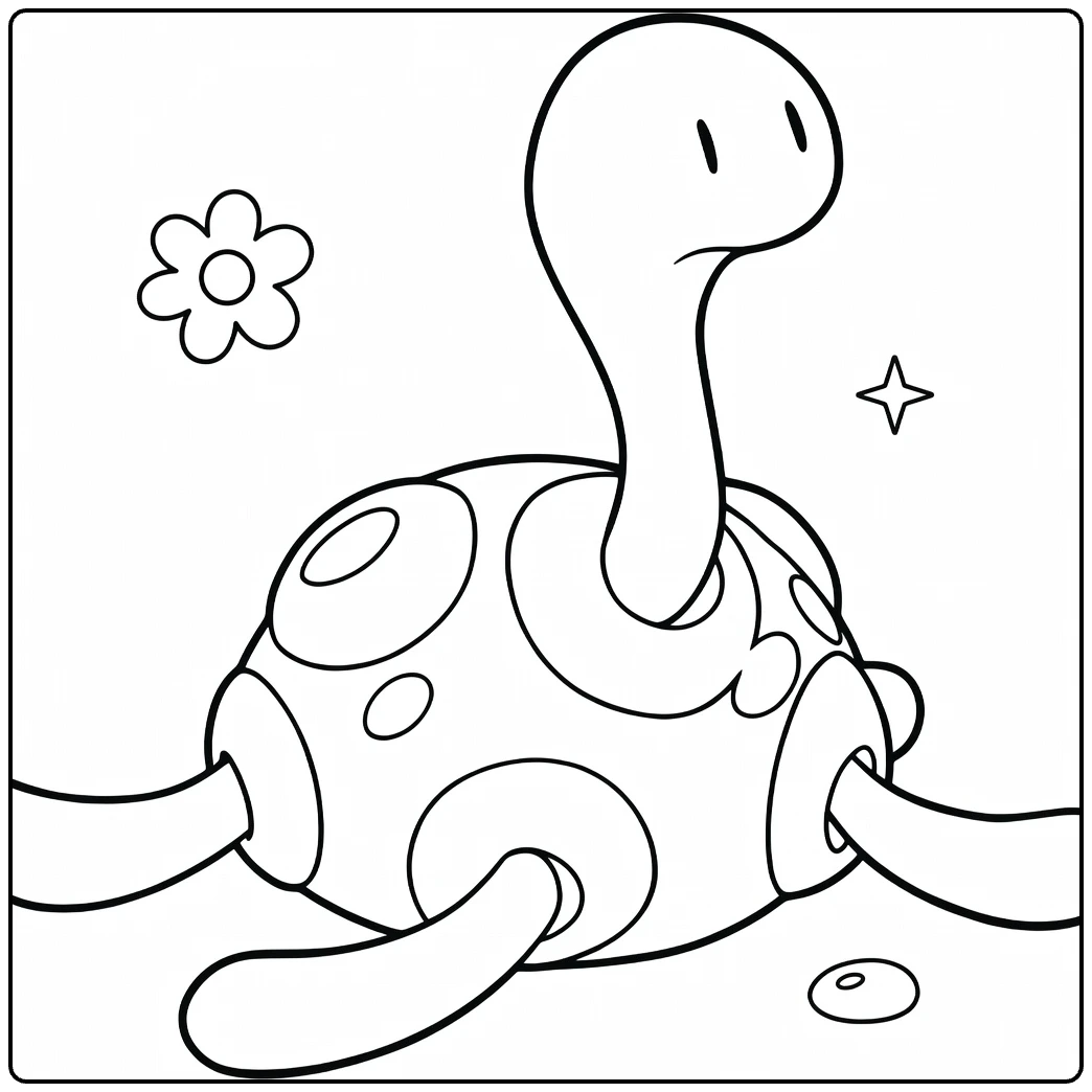 Fun Shuckle Pokemon Turtle coloring page