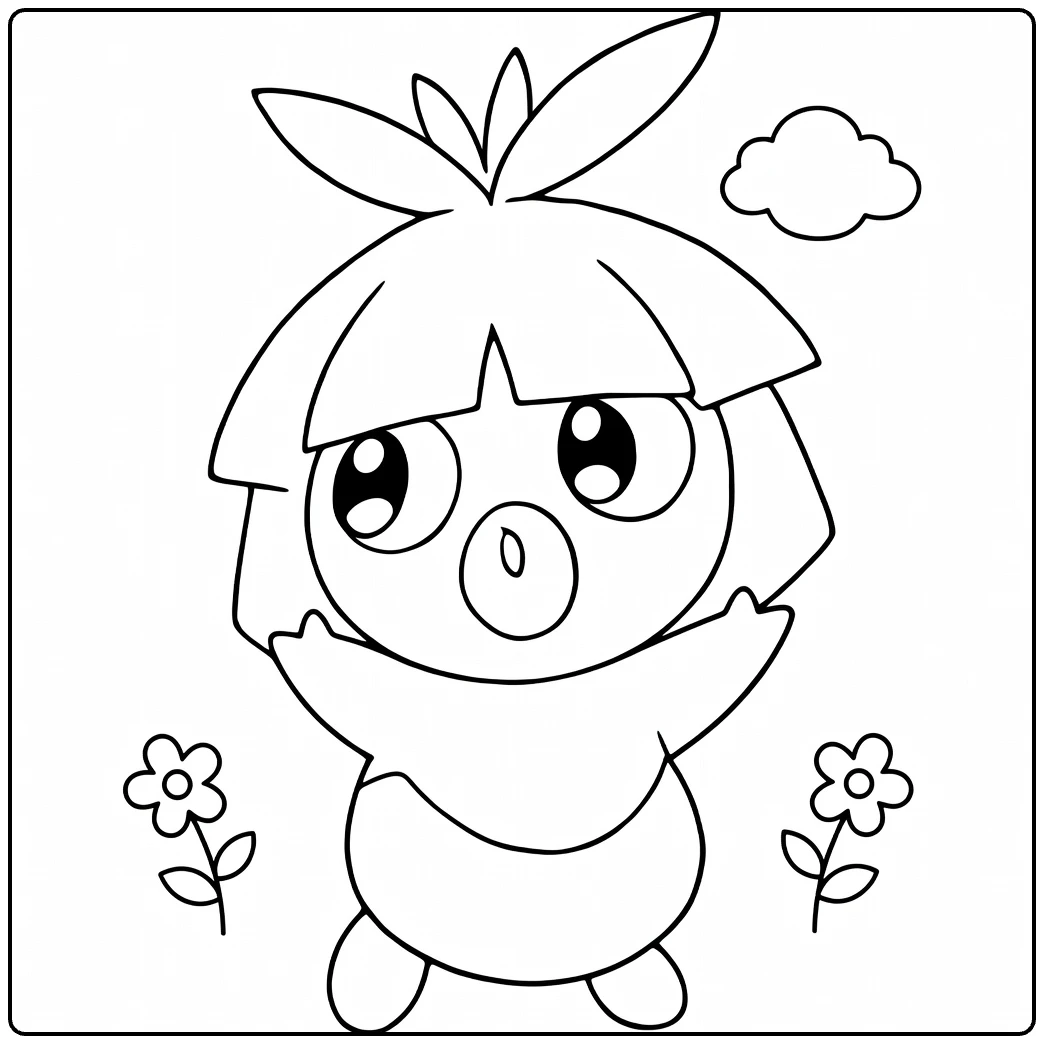 Fun Smoochum for Children coloring page